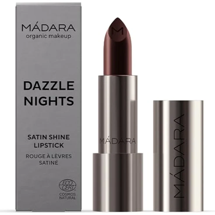MÁDARA Dazzle Nights, glänzender Lippenstift Farbton #504 Dominance, vegan, 3.8 g – Bild 1