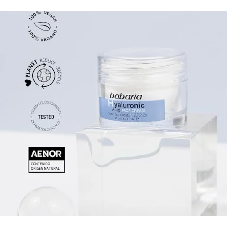 Babaria Hyaluronic Acid Crema Facial 50 ml, mit feuchtigkeitsspendender Wirkung – Bild 5