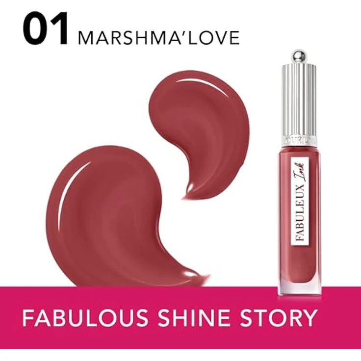 Bourjois Fabuleux Ink Liquid Lipstick 01 Marshma'Love 3.5 ml - Satin-Finish, kalligraphischer 2-in-1-Applikator – Bild 2