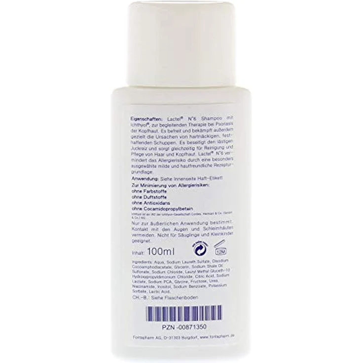 Fontapharm AG Lactel Nr.6 Ichthyol-Shampoo, 100 ml für trockene Kopfhaut und schuppige Haut – Bild 2