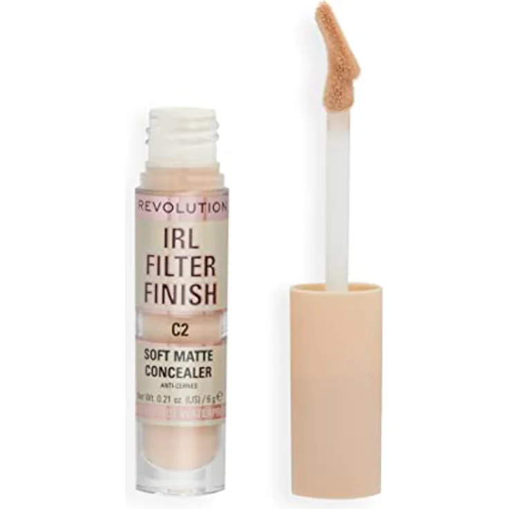 Makeup Revolution, IRL Filter Finish Concealer, Mittlere bis volle Deckkraft, C2, 6g – Bild 2
