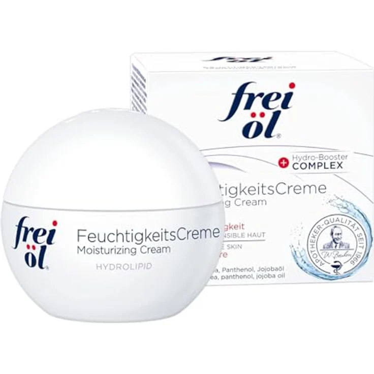 frei öl Hydrolipid FeuchtigkeitsCreme, Gesichtscreme mit Aloe Vera, Urea, Jojoba- und Borretschöl, 48h intensive Feuchtigkeit, vegan, 50 ml – Bild 1