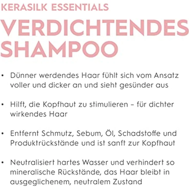 Kerasilk Essential, Verdichtendes Shampoo für dünner werdendes, schwaches Haar, 750ml – Bild 2