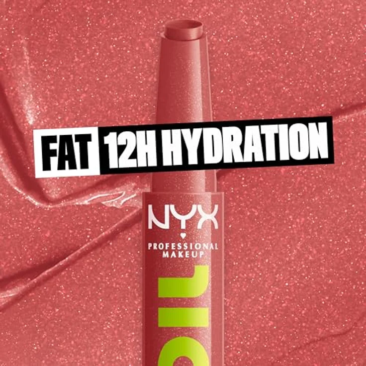 NYX Professional Makeup Fat Oil Slick Click, tönender Lippenbalsam, Farbton 03 No Filter Needed, 2 g, vegan, feuchtigkeitsspendend, hochglänzend – Bild 3