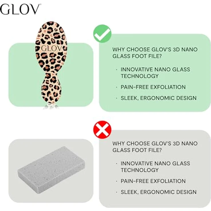 GLOV Nano Glass Foot File, Pediküre Feile für geschmeidige Füße, entfernt Hornhaut und hydratisiert 1 St. – Bild 5
