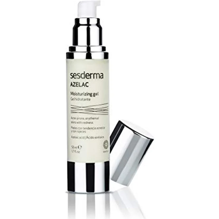 Sesderma Azelac Feuchtigkeitsgel, Tägliche Feuchtigkeitspflege für empfindliche Haut, Rosacea-Haut, Fettige Mischhaut, Rötungen, Grünes Pigment, 50ml – Bild 1