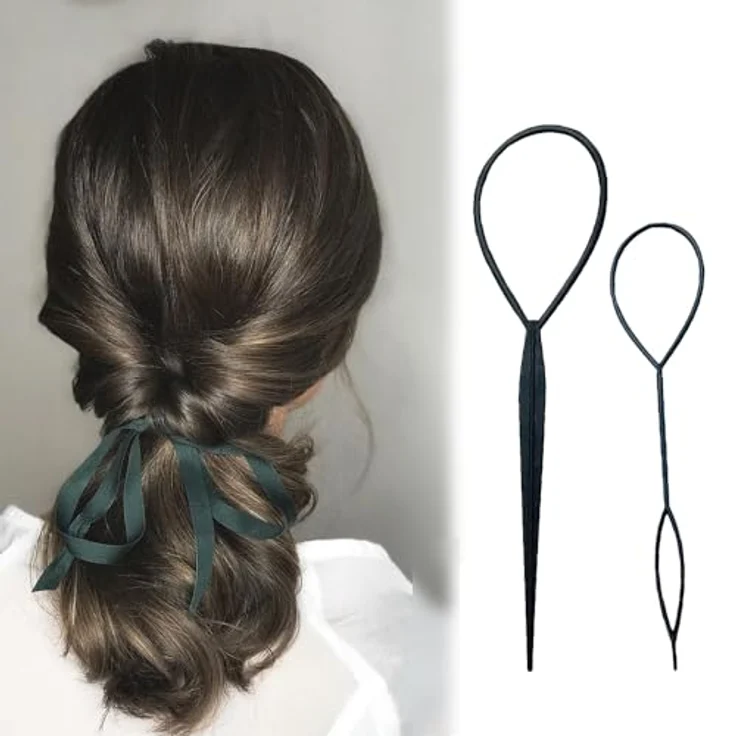 FYACCD Haarnadel, 2 Stück Hair Styling Zubehör, Kleidungsclip-Pads für DIY Frisuren, schwarz – Bild 3