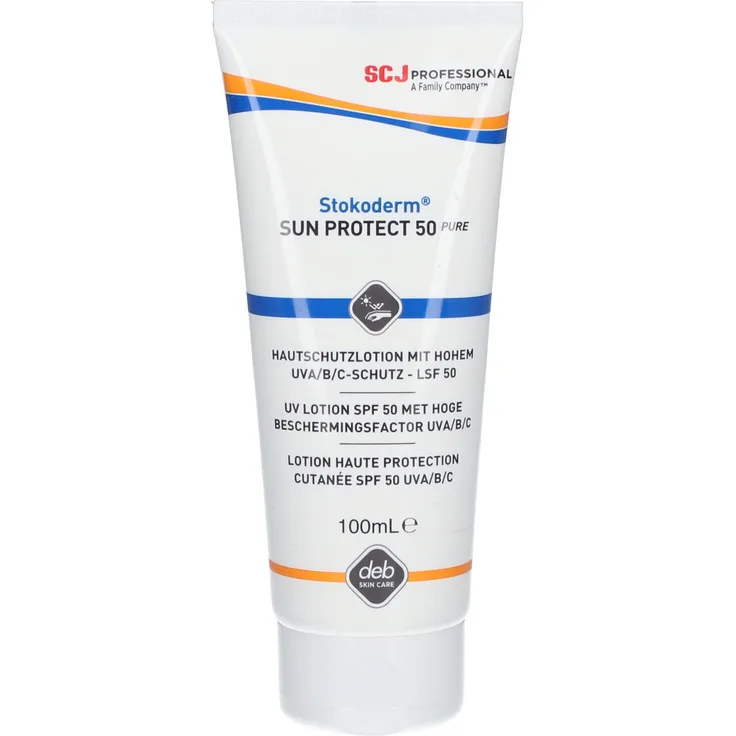 STOKO Stokoderm Sun Protect 50 Pure Creme, erweiterter UV-Schutz für professionellen Gebrauch, 100 ml