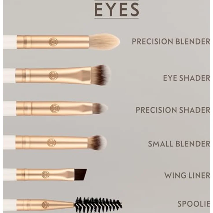 Luvia Cosmetics Prime Vegan Pinselset mit Etui Sparkling Wine 10 St. – Bild 6