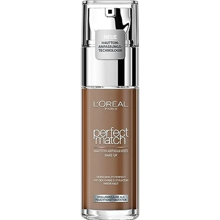 L'Oréal Paris Make up, Flüssige Foundation mit Hyaluron und Aloe Vera, Perfect Match Make-Up, Nr. 9N Truffle, 30 ml