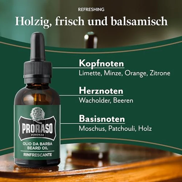 Proraso Beard Oil Refresh Eucalyptus 30 ml, Textur: Öl, für Herren empfohlen  – Bild 2