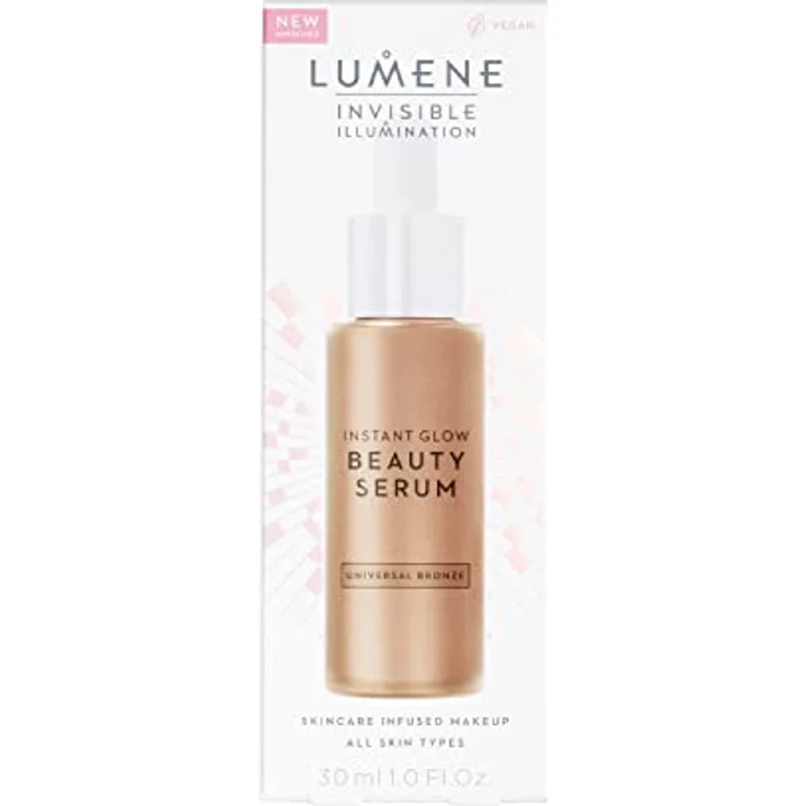 Lumene Invisible Illumination Instant Glow Beauty Serum, 30 ml, mit arktischem Quellwasser und veganer Formel für strahlendes Finish – Bild 2