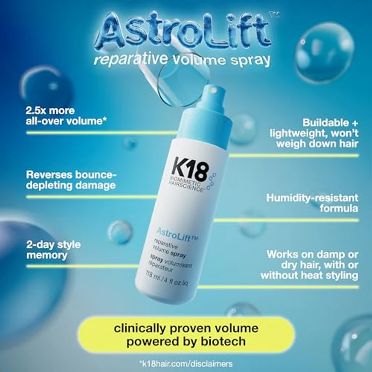 K18 Astrolift, Haarspray mit K18Peptiden für voluminöses Haar, 118 ml – Bild 3