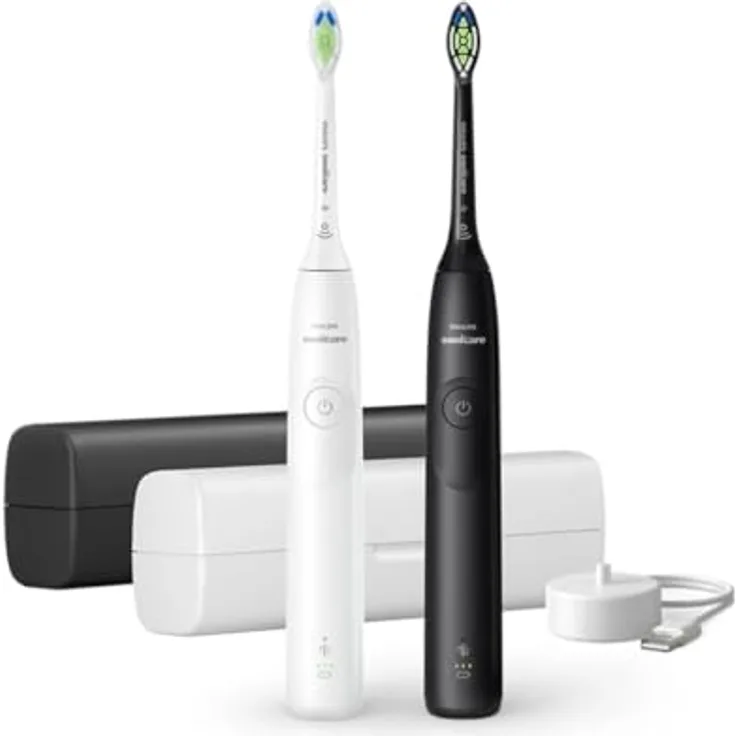 Philips Sonicare Elektrische Zahnbürste Series 5300 HX7109/01, Schalltechnologie, 2 Intensitätsstufen, mit Andruckkontrolle, inkl. Ladegerät