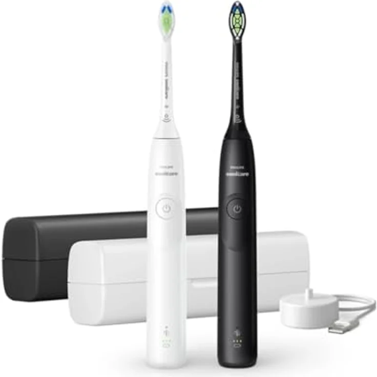 Philips Sonicare Elektrische Zahnbürste Series 5300 HX7109/01, Schalltechnologie, 2 Intensitätsstufen, mit Andruckkontrolle, inkl. Ladegerät – Bild 1