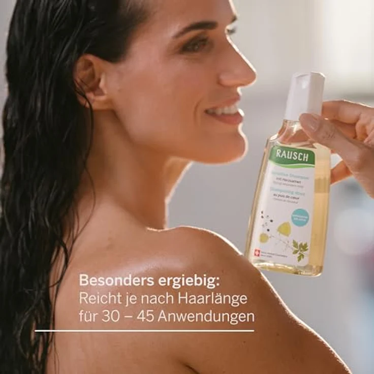 RAUSCH Sensitive-Shampoo mit Herzsamen 200ml – veganes, silikonfreies Shampoo für empfindliche Kopfhaut, hergestellt in der Schweiz – Bild 4