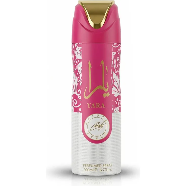 Lattafa Yara Candy Deodorant Spray 200 ml, blumig-fruchtiger Gourmand-Duft für Frauen