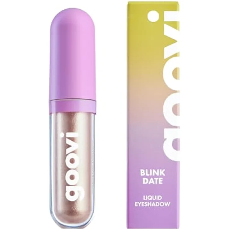 GOOVI Blink Date Liquid Eyeshadow, Strahlender Mousse-Lidschatten in neutralem Rosé mit 3D-Glanz, 4,5ml – Bild 1