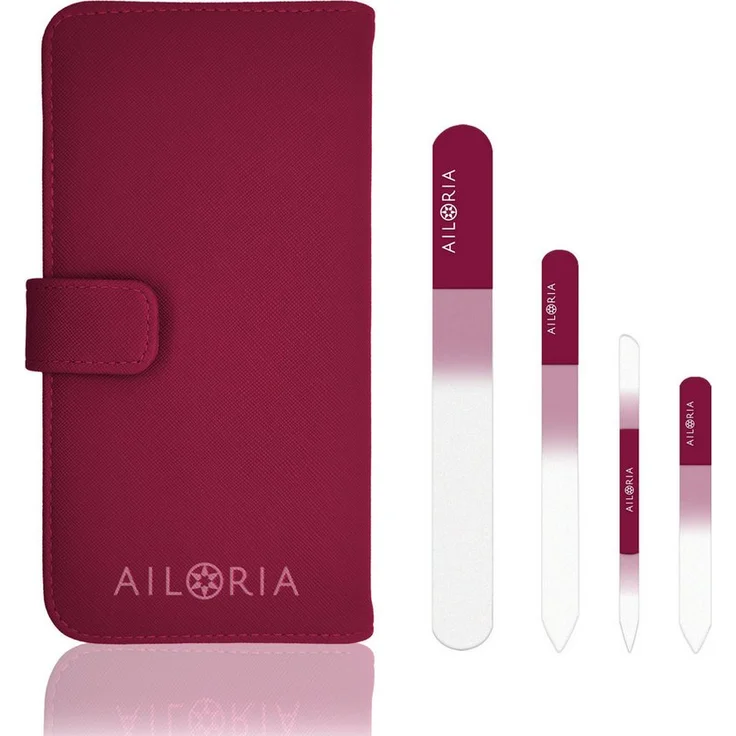AILORIA Glasnagelfeile CONTOUR PRIME glas-nagelfeilenset, Set, 4-tlg.