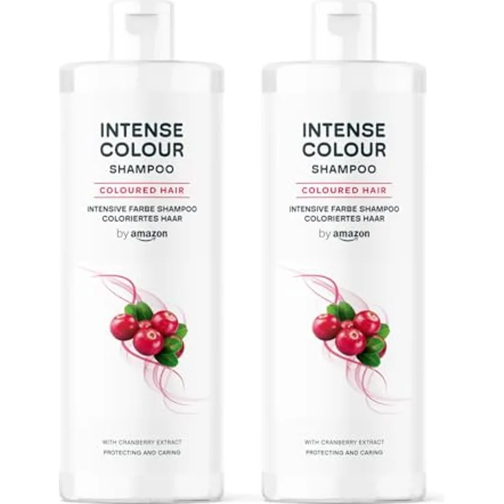 by Amazon Intensives Farbshampoo für gefärbtes Haar, 2 x 400 ml mit Cranberry-Extrakt, vegan und dermatologisch , silikonfrei