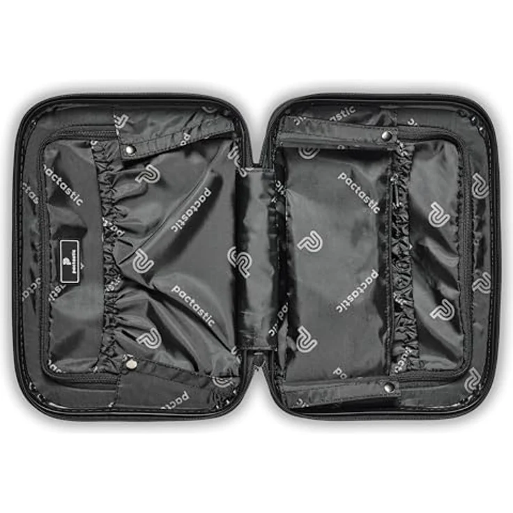 Pactastic Beautycase Collection 04, Polypropylen - Organisiertes Reiseset mit geräumigen Reißverschlussfächern, bequemer Crossbody-Tragegurt, Schwarz – Bild 4