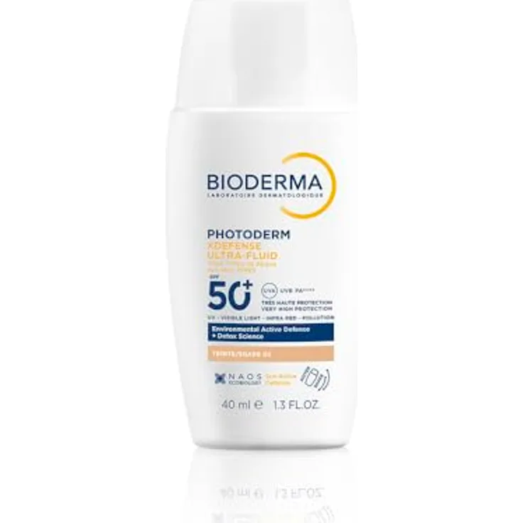 Bioderma Photoderm XDefense Ultra-Fluid, Sonnenschutz LSF 50+, Farbton 02, 40 ml, Detox-Formel, ultra-flüssige Textur