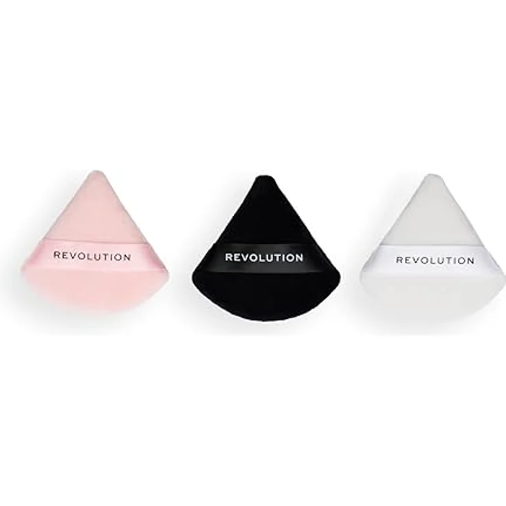 Revolution Soft Focus Powder Puff Trio, 3er-Set Puderquasten für loses Puder, vegan und tierversuchsfrei – Bild 2