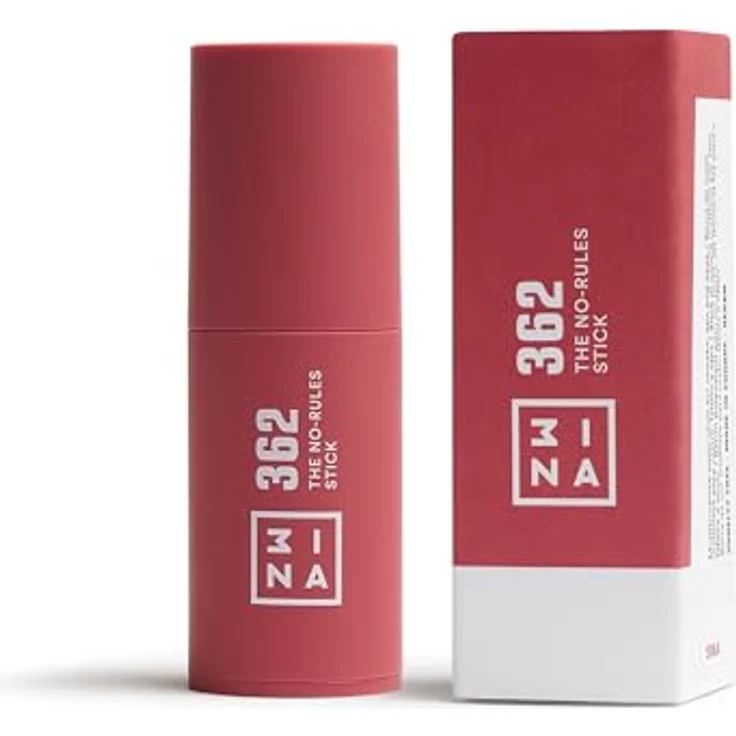 3INA The No-Rules Stick Highlighter 312 Blush, cremefarbener Highlighter für Augen, Lippen und Wangen, 5 g, Pink – Bild 7