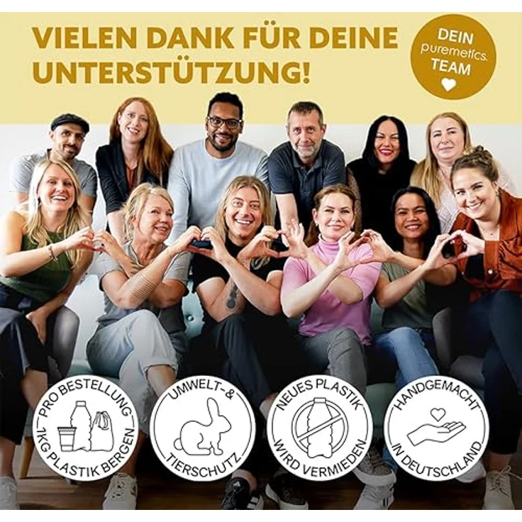 Puremetics Haarseife Zitrone-Vanille, 75g, veganes Shampoo mit Bio-Ölen und 7% Überfettung, orange – Bild 6