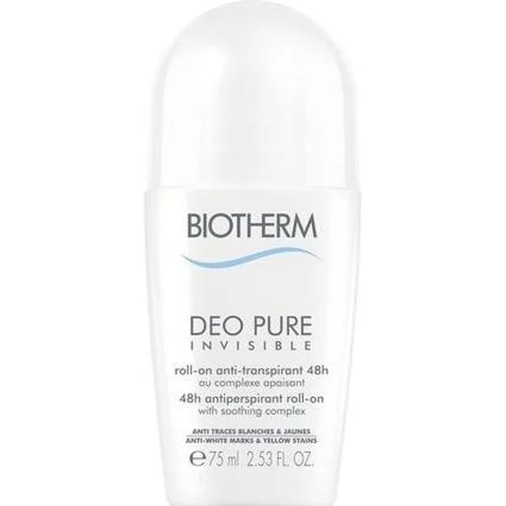 Biotherm Deo Pure Invisible Trio, Roll-On Deodorant 75 ml, unsichtbare Formel für langanhaltende Frische