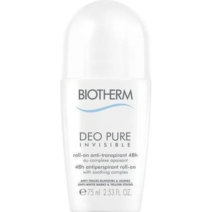 Biotherm Deo Pure Invisible Trio, Roll-On Deodorant 75 ml, unsichtbare Formel für langanhaltende Frische