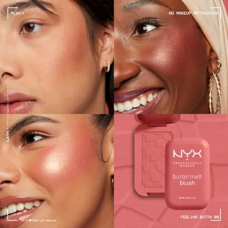 NYX Professional Makeup Buttermelt Blush Puderrouge, Farbton 09 Feeling Butta, 5 g, vegan mit leichter Textur für einen natürlichen, frischen Look – Bild 6