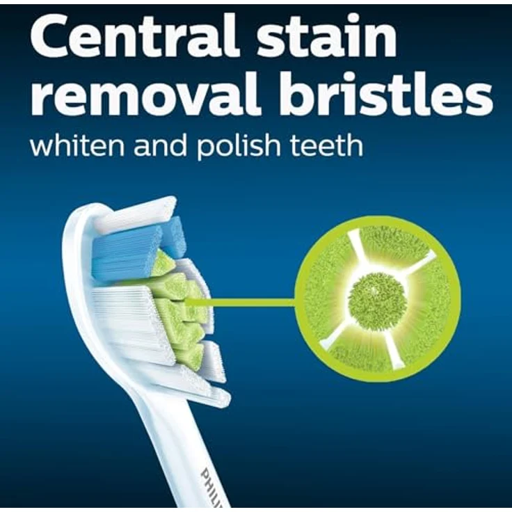 Philips Sonicare W2 Optimal White, Ersatzbürstenköpfe mit Fleckenentferner-Pad, 6er Pack, weiß – Bild 3