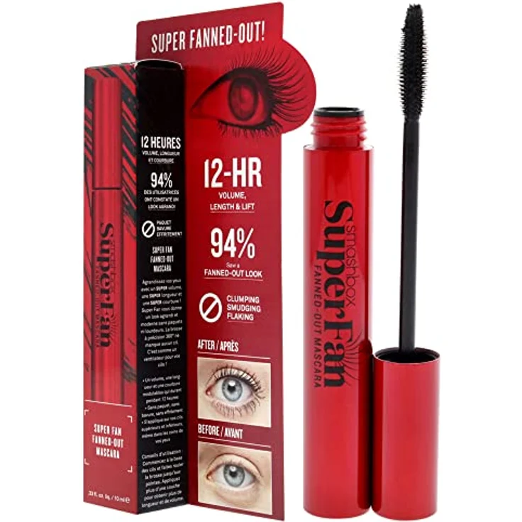 Smashbox Super Fan Mascara - Black For Women 9.4 g Mascara with 12-Hour Lift, Length, and Volume – Bild 4