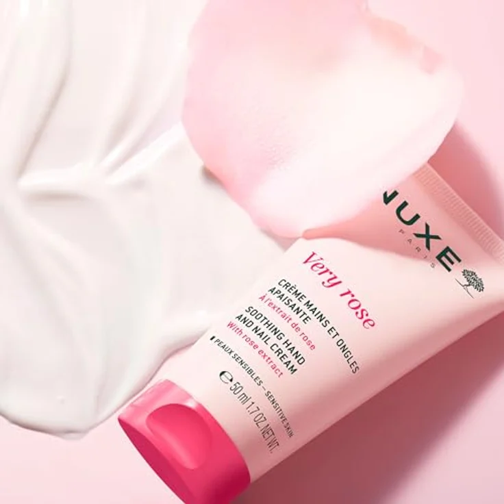Nuxe Very Rose Soothing Hand & Nail Cream, beruhigende Handcreme für Damen, 50 ml, mit Rosennoten und seidiger Textur – Bild 7