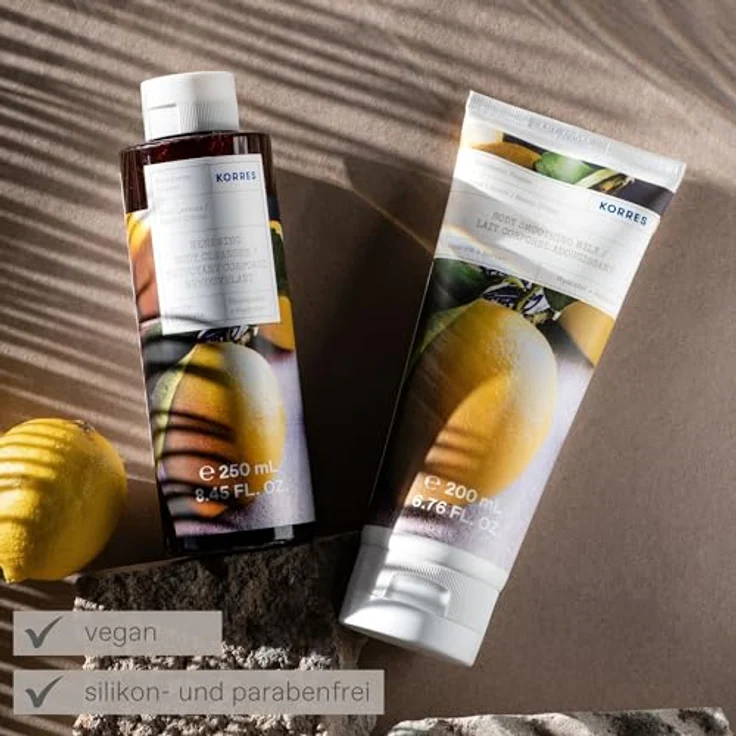 KORRES Reinigung & Pflege BASIL LEMON Glättende Körpermilch Bodylotion 200 ml – Bild 2