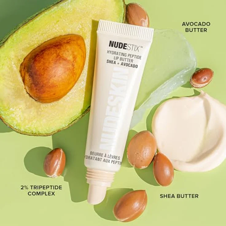 Nudestix Nudeskin Hydra-Peptide Lip Butter Tint Set, 3x 10 ml Lippenbalsam mit Feuchtigkeitsspender und sanft kühlender Wirkung – Bild 6