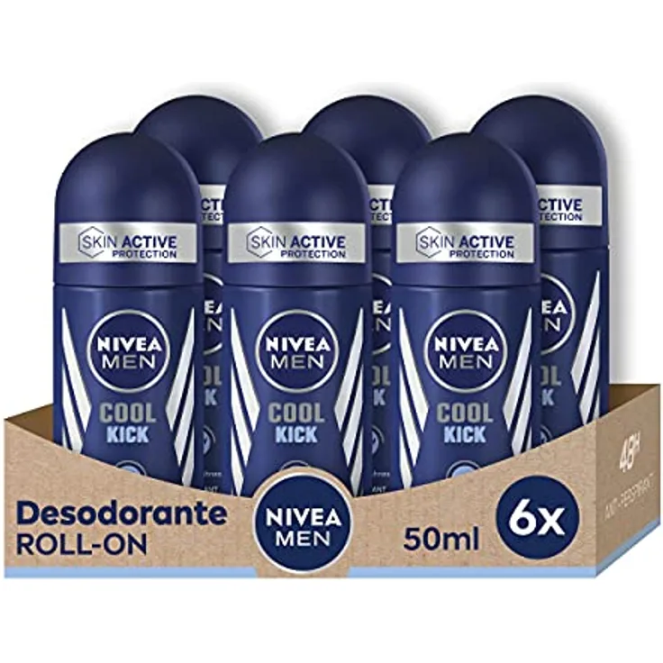 Nivea Men Nivea Roll-On Cool Kick Men - 50 ml - 6 Stück