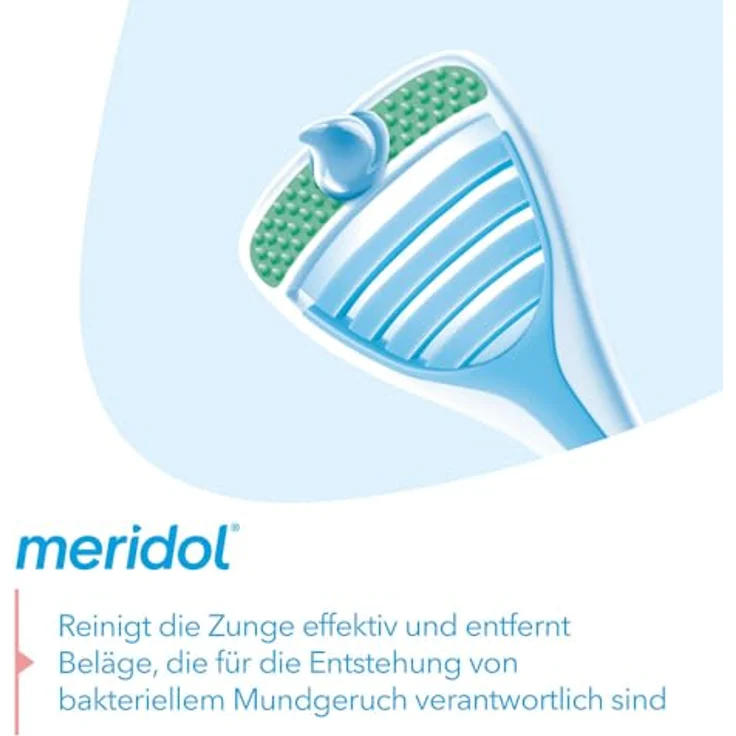 Meridol sicherer Atem Zungenreiniger extra flach 1 St., für ein strahlend sauberes Lächeln – Bild 3