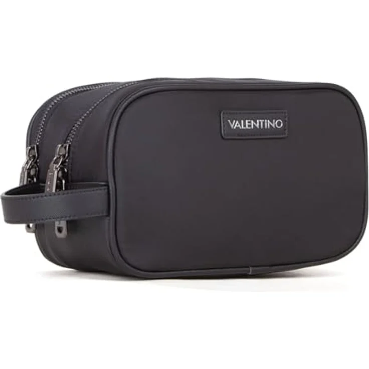 VALENTINO Cardano Soft Cosmetic Case Nero, eleganter Kulturbeutel für Reisen und Zuhause, Maße 23,5 x 14 x 11,5 cm – Bild 2