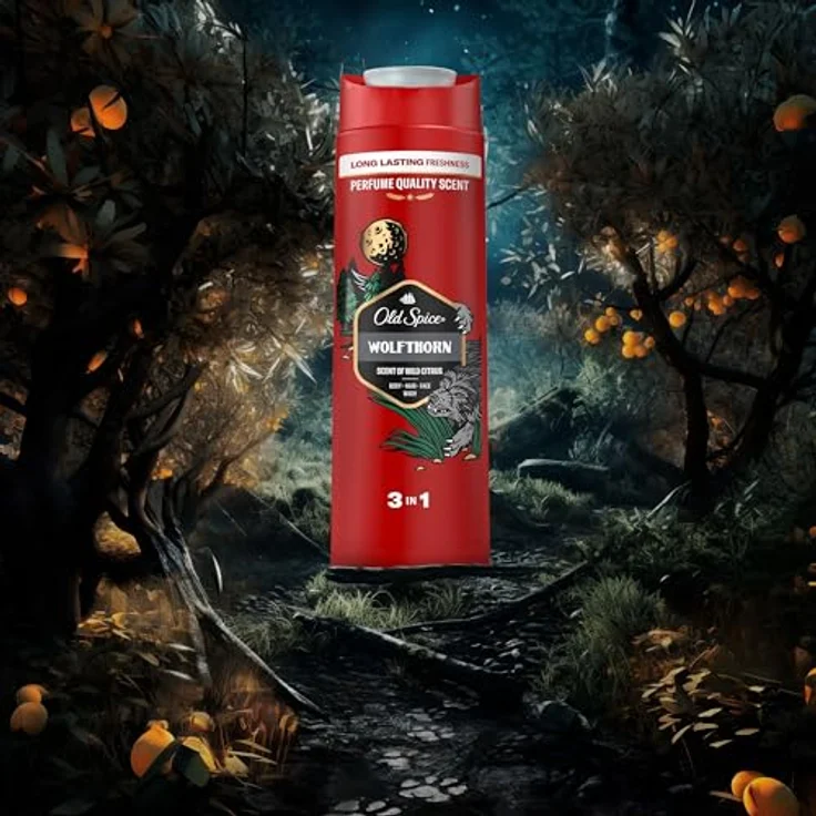 Old Spice Wolfthorn 3-in-1 Duschgel und Shampoo für Männer, 400ml, langanhaltender, frischer Duft in Parfümqualität, Tiefenreinigung für Haare-Gesicht-Körper, sanftes Hautgefühl – Bild 5