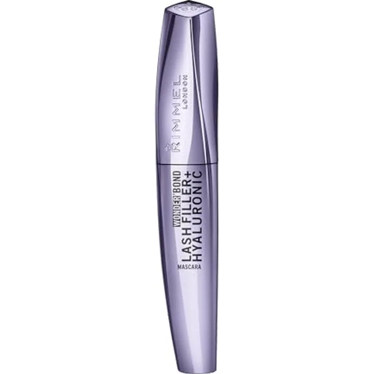 Rimmel Wonder'Bond Lash Filler + Hyaluronic Mascara 001 Black, 11 ml, hydratisierte und genährte Wimpern, sichtbar dickere und dichtere Wimpern, schmierfest, blättert nicht ab