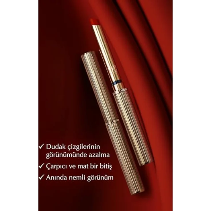 Estée Lauder Pure Color Explicit Matte Lipstick 06 Static, 1,8 g, seidenmatter Lippenstift mit 12H Halt und präziser Applikation – Bild 4