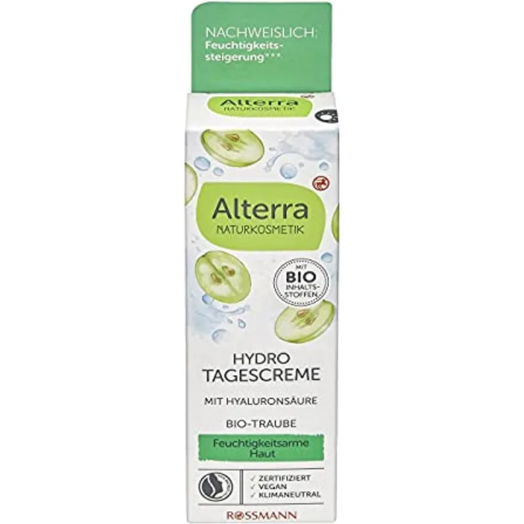 Alterra Hydro Tagescreme Bio-Traube & Bio-Weisser Tee, 50 ml