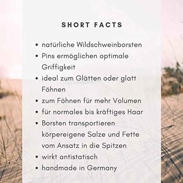 Genuine Haircare CARE STYLER M – Rundbürste für 10-18 cm Haar, Wildschweinborsten und Pins, antistatisch, Föhn-Bürste für Glätten und Volumen – Bild 5