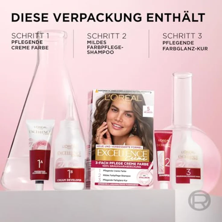 L'Oréal Paris Excellence Creme Haarfarbe Nr. 7.1 – Bild 5