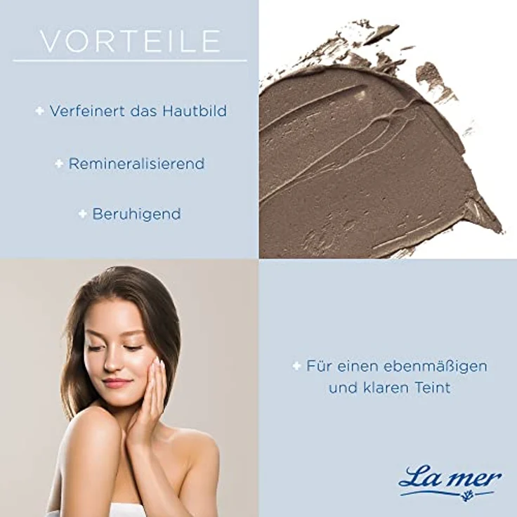 La mer Meeresschlick-Creme-Maske - Maske und Peeling in einem - Spendet nachhaltig Feuchtigkeit - Für eine reine Gesichtshaut und ein verfeinertes Hautbild - Remineralisierend und beruhigend - 50 ml – Bild 5