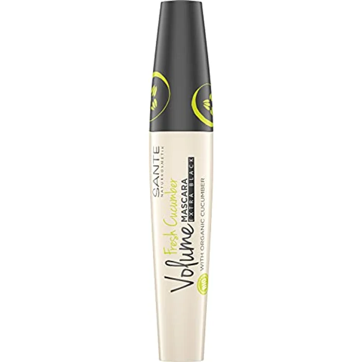 Sante Naturkosmetik Fresh Cucumber Volume Mascara, Wimperntusche mit Bio-Gurkenextrakt und Kegelbürste, 12 ml – Bild 2