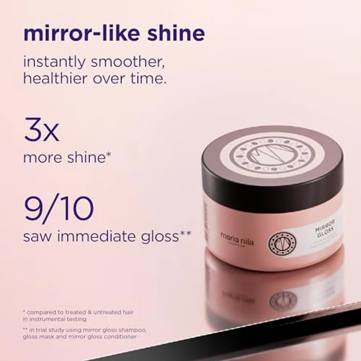 Maria Nila Mirror Gloss High Shine Hair Mask, 250 ml Unisex, nährende Maske für extremen Glanz und verbesserte Kämmbarkeit – Bild 5