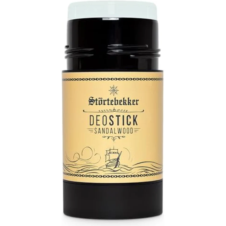 Störtebekker® Premium Deostick Sandelholz, 75g Herren Deodorant Stick ohne Aluminiumsalze, vegan, hautfreundlich, Made in Germany – Bild 2